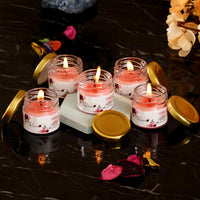 5 Rose Scented Minijar Candle