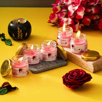 5 Rose Scented Minijar Candle