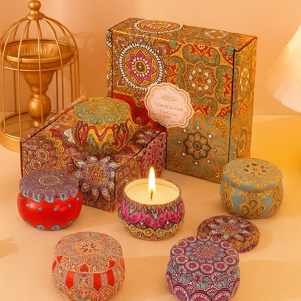 Scented Tin Candle (Pack of 1) (Multicolor)